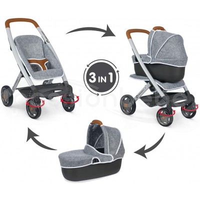 Poussette jumeaux Smoby Bébé Confort - Poussette de poupée - Achat