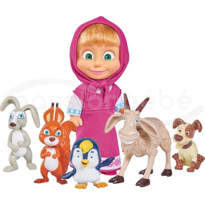 ENSEMBLE DE POUP E MASHA SIMBA DE MASHA ET L OURS 5 PETITS