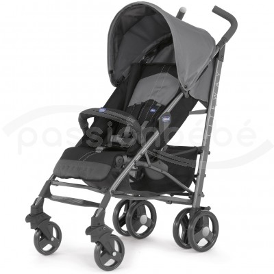 CHICCO POUSSETTE LITEWAY 2 COAL AVEC COUVRE JAMBES EN PROMOTION