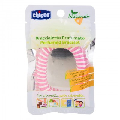 Braccialetto Profumato Chicco Antizanzare Rosa/Bianco