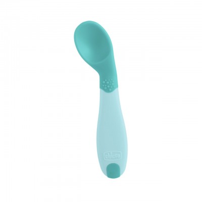 Chicco Ma Première Cuillère Coudée 8+ Mois Primo Cucchiaio Angolato Chicco Baby's First Spoon Azzurro 8m+