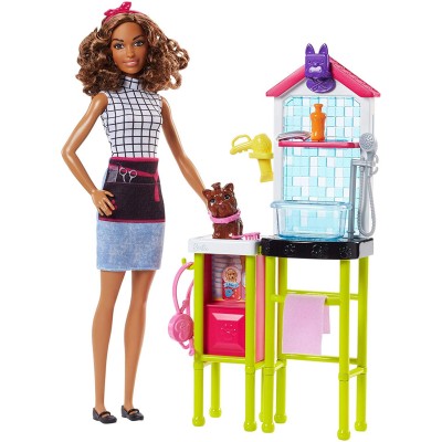 Barbie Coffret Toiletteuse Bambola Barbie Playset Toelettatrice con Cagnolino