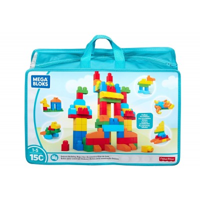 Mega Bloks Sac Deluxe Mattoncini Mega Bloks First Builders Deluxe 150 Pezzi con Sacca