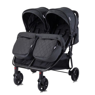 Poussette Double Lorelli DUO Noir avec Sac