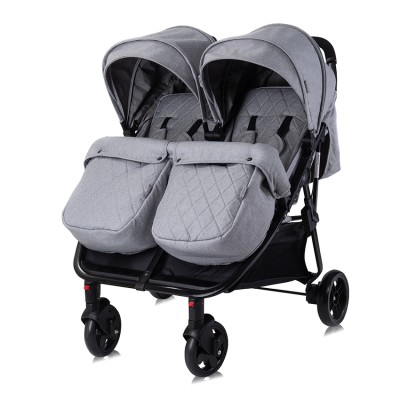 Poussette Double Lorelli DUO Noir avec Sac