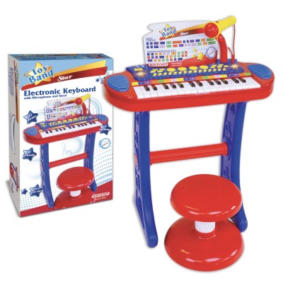 Tastiera Elettronica Bontempi 31 Tasti Blu Rosso