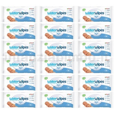 Lingettes humides WaterWipes 60 pièces, 18 paquets de 60 (1080 pièces)