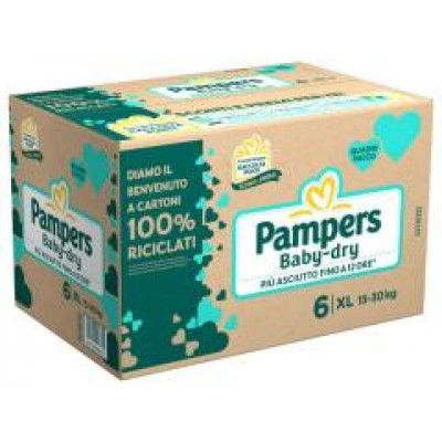 Couches Pampers Baby Dry Taglia 6 15-30kg Maxi lot 68 unit&eacute;s