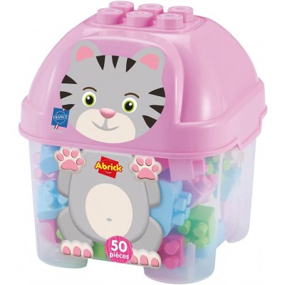 Costruzioni Ecoiffier Abrick Gatto Bauletto 50 pezzi