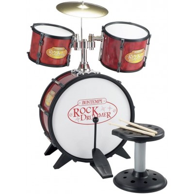 Batteria Bontempi 4 Elementi con Sgabello e Bacchette