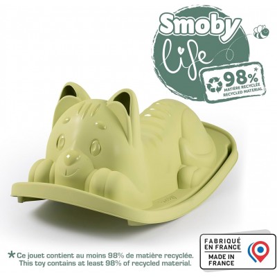 Bascule Une Place Smoby Life - Chat Vert