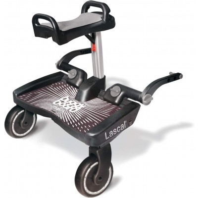 Pedana con Sedile Lascal Buggyboard Maxi Universale per Passeggino Grigio