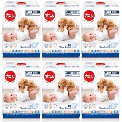 Kit Telini Igienici Multiuso Trudi 60 x 60 cm 6 Pacchi da 10 pz