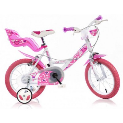 Bicicletta Dino Bikes Little Heart 16 Pollici Rosa