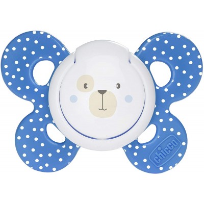 Succhietto Chicco Physio Comfort Caucciù Celeste Orsetto 6-16m