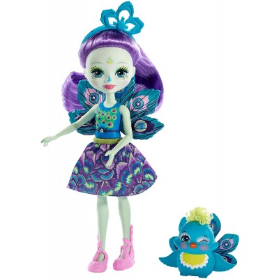 Bambola Mattel Enchantimals Patter il Pavone e Flap