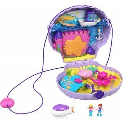 Sac à main Playset Mattel Polly Pocket Shell Borsetta Playset Mattel Polly Pocket Conchiglia