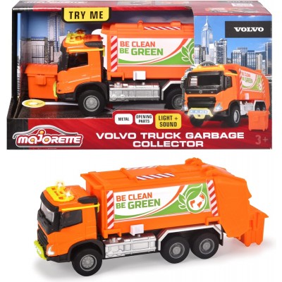 Camion Ecologico Majorette Volvo Truck Garbage Collector