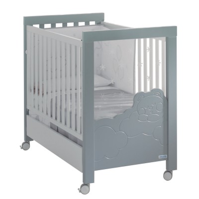 Lettino LED Micuna Dolce Luce Relax Plus Grigio Berlino/Bianco con Cassetto