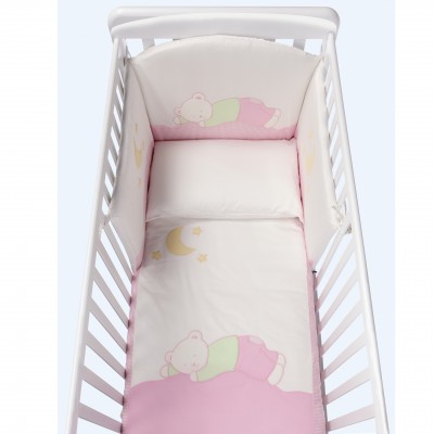 Mibb Completo Piumone Sfilabile Nuvoletta Rosa /