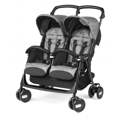 POUSSETTE JUMELLE PEG PEREGO ARIA TWIN SHOPPER CINDER EN PROMOTION