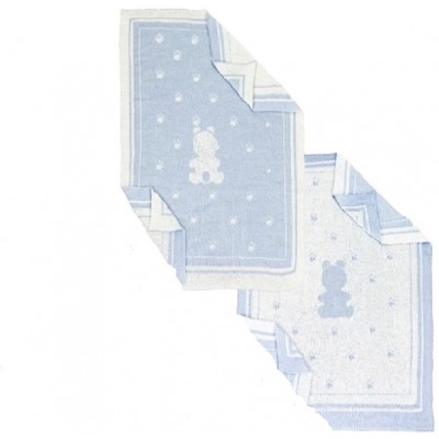 Couverture Landau Mousseline Andy & Helen Ours Bleu