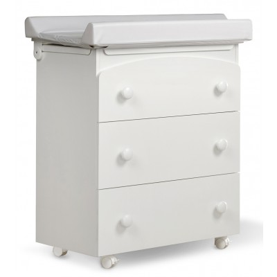 Cassettiera Fasciatoio Baby Fashion Teo Bianco