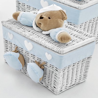Baule Nanan Piccolo Puccio Bianco Azzurro