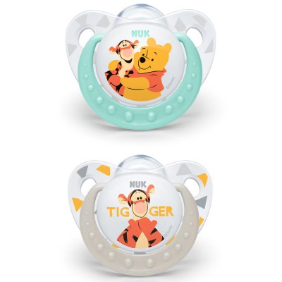 Succhietti Nuk Silicone 0-6 m Winnie the Pooh Bianco Verde