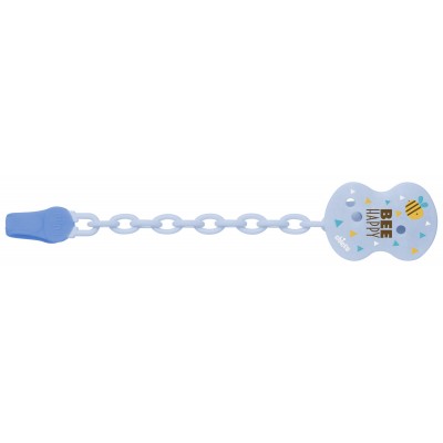 Clip Chicco Con Catenella Bee Happy Azzurro