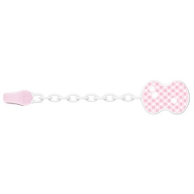 Clip Chicco Con Catenella Rosa