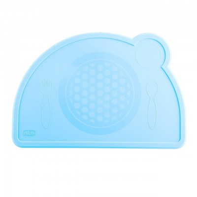 Tovaglietta Chicco in Silicone Azzurro