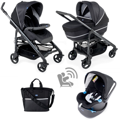 CHICCO TRIO POUSSETTE COMBINEE 3 EN 1 LOVE UP BEBECARE PURE BLACK EN PROMOTION