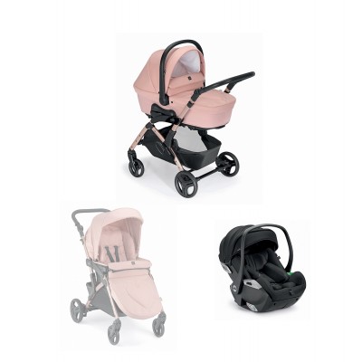Trio Cam Fluido Easy Cuore Rosa i-Size Portata 22 Kg
