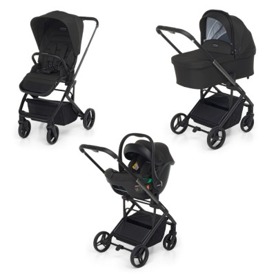 Trio Chicco Seety 2 Kory Essential i-Size R129 Cloud Charge Maximale 22 Kg Trio Chicco Seety 2 con Seggiolino Kory Essential i-Size Ebony