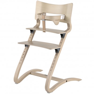 Seggiolone Leander High Chair Sbiancato + Barra Sicurezza Addominale