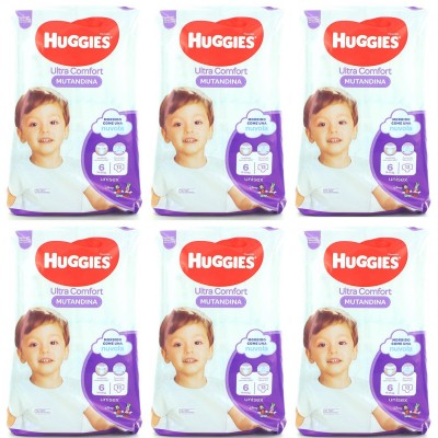 Kit Pannolini Huggies Ultra Comfort Mutandina Mis. 6 15-25 Kg 6 Pacchi da 13 pz