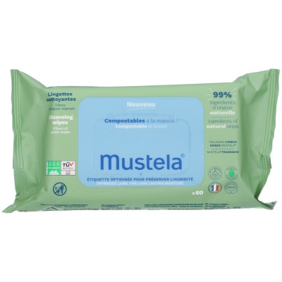 Mustela Lingettes Nettoyantes Parfumées 60 pcs