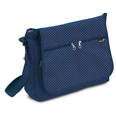Borsa Maternità Joyello Comoda Navy Peony Pois