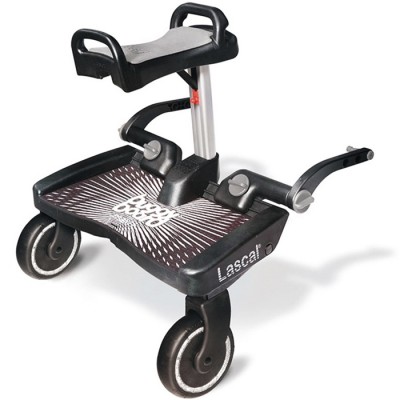 Pedana Lascal Buggyboard Maxi Nera Universale per Passeggino con Sedile Grigio