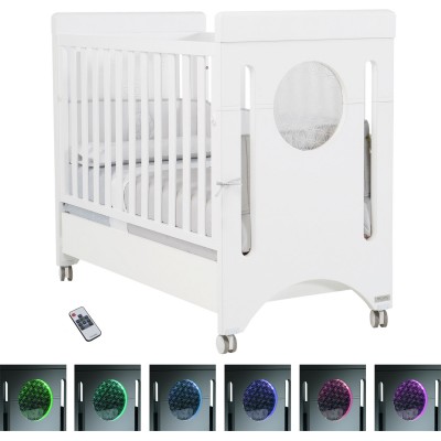 Lettino LED Micuna Baby Balance Bianco con Cassetto