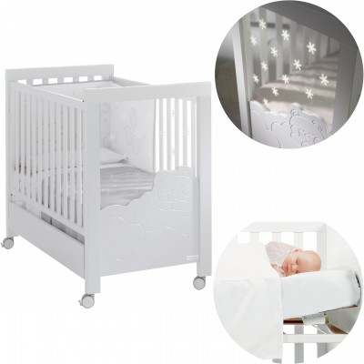 Lettino LED Micuna Dolce Luce Relax Plus Bianco con Cassetto