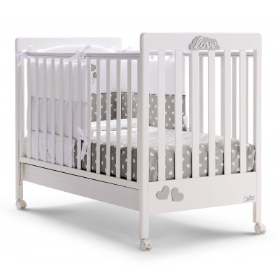Lettino Baby Fashion Love Bianco Grigio