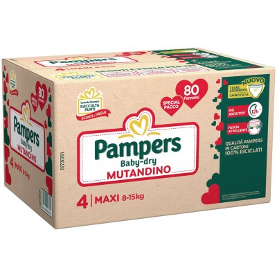 Pannolini Pampers Baby Dry Mutandino Maxi 8-15 Kg Misura 4 (138pz)