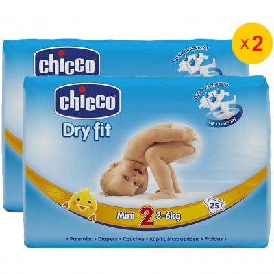 Pannolini Chicco Dry Fit Mini 3-6 Kg FORMATO MAXI (50pz)