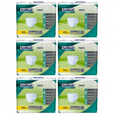 Kit Mutande Assorbenti Soffisof Air Dry Pants 7 Large 110-150 cm 6 Pacchi da 14 pz