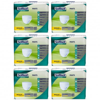 Kit Mutande Assorbenti Soffisof Air Dry Pants 7 Medium 70-110 cm 6 Pacchi da 14 pz