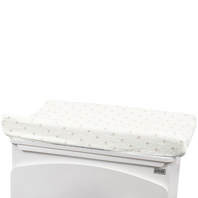 Housse de matelas à langer en mousse crème Picci White Stars Coprifasciatoio in Spugna Picci Bianco Stelle Panna