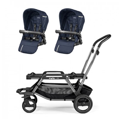 Passeggino Gemellare Peg Perego Duette Piroet Class Navy