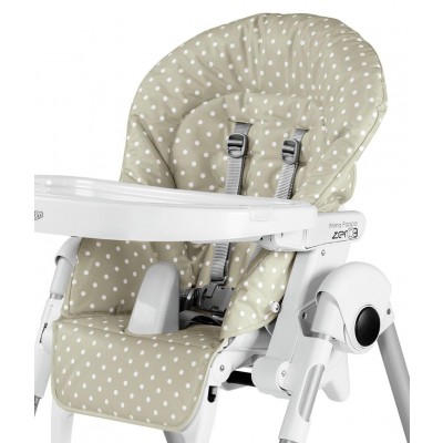 Peg Pérego Housse Chaise Haute Siesta et Prima Pappa Zero3 Babydot Beige